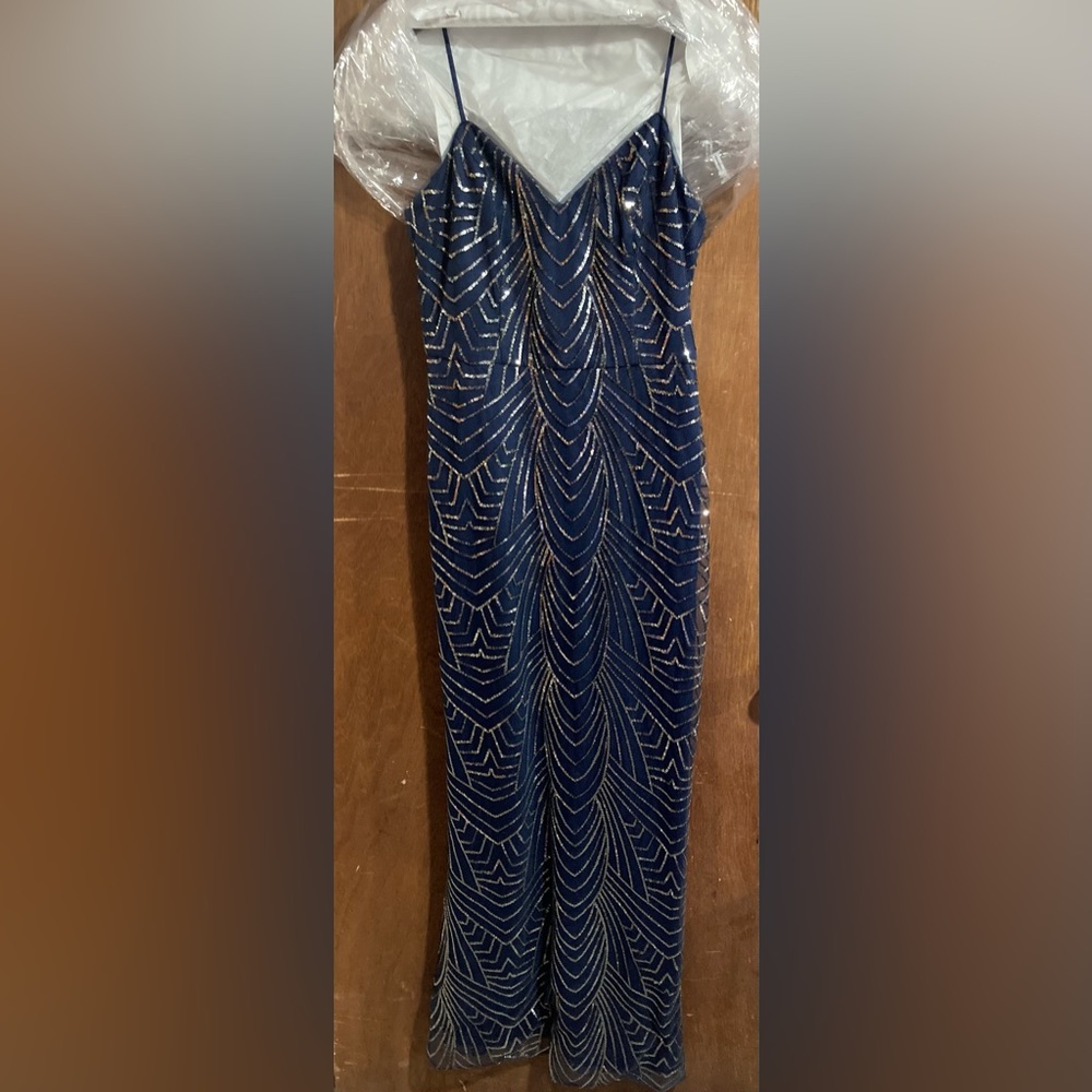 DB Studio Navy and Silver Gown